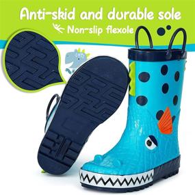 img 2 attached to KomForme Animal Boots: Shark Little Boys' Shoes for Adventurous Boot Lovers