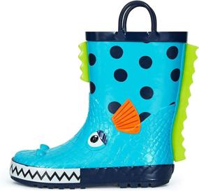 img 4 attached to KomForme Animal Boots: Shark Little Boys' Shoes for Adventurous Boot Lovers