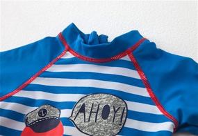 img 1 attached to 🏊 Sleeve Sunsuits with Zipper protection: Optimal Swimwear for Boys' Ultimate Swimming Experience