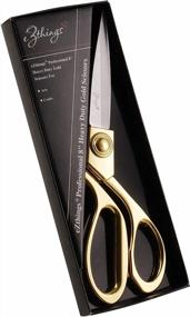 img 1 attached to Cutting-Edge Crafting: EZthings® Professional 8" Heavy Duty Gold Scissors For Leather Arts