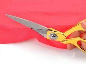 img 3 attached to Новейшее ремесло: 8-дюймовые сверхмощные золотые ножницы EZthings® Professional для изделий из кожи