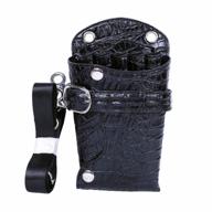 black2 pu кожаный чехол для ножниц-парикмахерская сумка-кобура для парикмахерских ножниц сумка для инструментов стилиста поясной плечевой ремень логотип