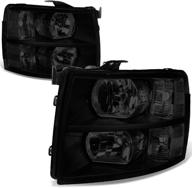 🚗 dna motoring smoke lens headlights for 07-13 silverado 1500 2500 3500 & hd (hl-oh-csil07-bk-sm-cl1) логотип