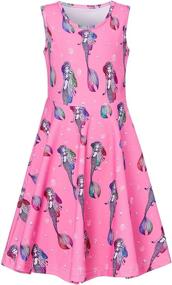 img 4 attached to Goodstoworld Dresses Sleeveless Hawaiian Sundresses Girls' Clothing : Dresses