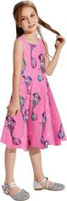 img 3 attached to Goodstoworld Dresses Sleeveless Hawaiian Sundresses Girls' Clothing : Dresses