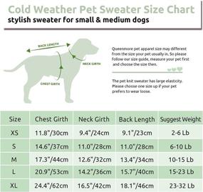 img 1 attached to 🐶 Queenmore Small Dog Pullover Sweater - Cold Weather Cable Knitwear with Classic Turtleneck - Thick Warm Clothes for Chihuahua, Bulldog, Dachshund, Pug, Yorkie - Green Color - X-Small Size