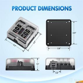 img 2 attached to Nilight 6 Way Blade Fuse Block with Negative Bus - 6 Circuit Fuse Box Holder with LED Indicator - ATO/ATC Fuse Panel & Waterproof Cover for 12V Automotive, Marine, RVs, Boats, Trailers - 2 Years Warranty