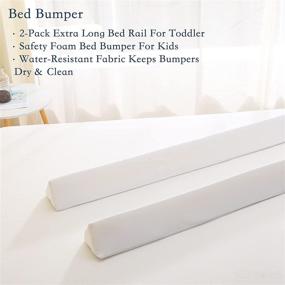img 1 attached to 🛏️ Truwelby Toddlers Bed Bumpers - 2 Pack 56" Foam Safety Bed Rail for Kids - Guard Baby Bed Rail with Water-Resistant and Washable Cover - Non-Slip - Fits Twin, Full, Queen, and King Beds