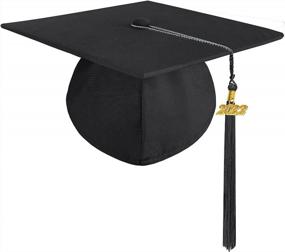 img 1 attached to GraduationService Matte Gown Cap Unisex Tassel