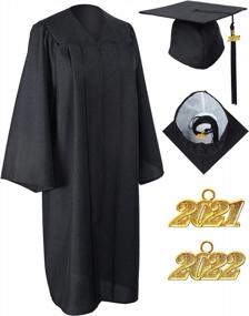 img 4 attached to GraduationService Matte Gown Cap Unisex Tassel
