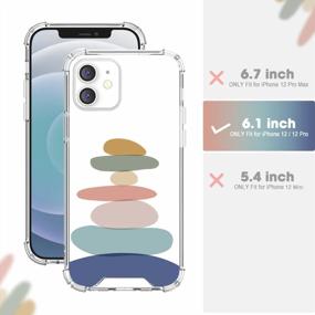 img 3 attached to Cutebe Clear Case for iPhone 12/12 Pro - Shockproof Hard PC+ TPU Bumper Protective Cover (6.1 Inch) - 2020 Release for Women and Girls