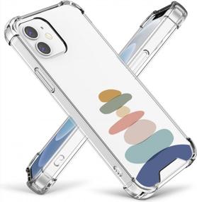 img 4 attached to Cutebe Clear Case for iPhone 12/12 Pro - Shockproof Hard PC+ TPU Bumper Protective Cover (6.1 Inch) - 2020 Release for Women and Girls