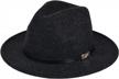 stylish wide brim felt fedora hats for men and women with wool material and belt buckle decoration by furtalk logo