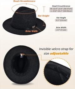 img 2 attached to Stylish Wide Brim Felt Fedora Hats For Men And Women With Wool Material And Belt Buckle Decoration By FURTALK