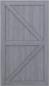 img 1 attached to 48In X 84In Grey Sliding Barn Door With 8Ft Hardware Kit, Pre-Drilled Ready To Assemble DIY Unfinished Solid Spruce Wood Panelled K-Frame