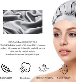 img 3 attached to 💤 Enhance your Zzz's with Mulberry Bonnet Natural Sleeping Champagne Tools & Accessories