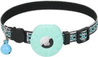 advanced airtag cat collar with safety buckle and breakaway feature - perfect for both female and male cats! логотип