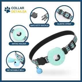 img 2 attached to Advanced Airtag Cat Collar with Safety Buckle and Breakaway Feature - Perfect for Both Female and Male Cats!