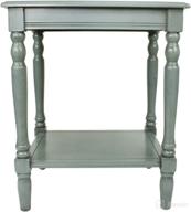 🪑 simplify end table by décor therapy: versatile gray with antique arctic blue accents for effortlessly stylish casual décor logo