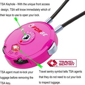 img 3 attached to Forge Approved Accessories Combination Body Cable Travel Accessories : Luggage Locks
