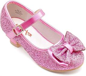 img 4 attached to Walofou Glitter Princess Ballerina Iridescent Girls' Shoes ~ Flats