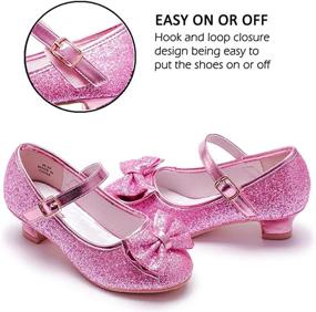 img 1 attached to Walofou Glitter Princess Ballerina Iridescent Girls' Shoes ~ Flats