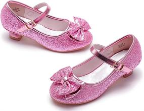 img 2 attached to Walofou Glitter Princess Ballerina Iridescent Girls' Shoes ~ Flats