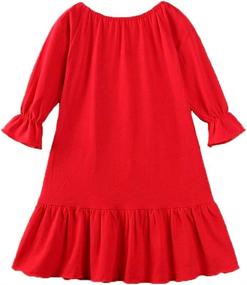 img 3 attached to Coralup Toddler Sleepwear Nightgowns Casual Girls' Clothing ~ Dresses