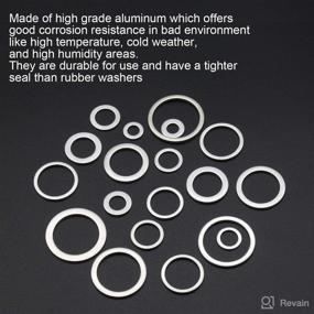 img 3 attached to 🔩 DYWISHKEY 540Pcs Automotive Metric Oil Drain Plug Gasket Aluminum Flat Washer Kit - Assortment of 18 Sizes (M6 M8 M10 M12 M14 M16 M18 M20 M22 M24)