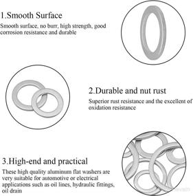 img 1 attached to 🔩 DYWISHKEY 540Pcs Automotive Metric Oil Drain Plug Gasket Aluminum Flat Washer Kit - Assortment of 18 Sizes (M6 M8 M10 M12 M14 M16 M18 M20 M22 M24)