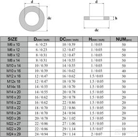 img 2 attached to 🔩 DYWISHKEY 540Pcs Automotive Metric Oil Drain Plug Gasket Aluminum Flat Washer Kit - Assortment of 18 Sizes (M6 M8 M10 M12 M14 M16 M18 M20 M22 M24)