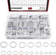 🔩 dywishkey 540pcs automotive metric oil drain plug gasket aluminum flat washer kit - assortment of 18 sizes (m6 m8 m10 m12 m14 m16 m18 m20 m22 m24) logo