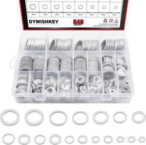 img 4 attached to 🔩 DYWISHKEY 540Pcs Automotive Metric Oil Drain Plug Gasket Aluminum Flat Washer Kit - Assortment of 18 Sizes (M6 M8 M10 M12 M14 M16 M18 M20 M22 M24)