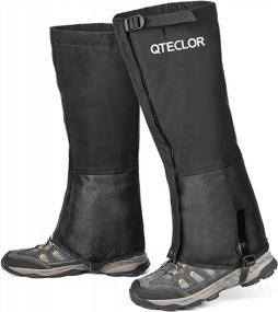 img 4 attached to QTECLOR Leg Gaiters Waterproof Snow Boot Gaiters For Snowshoeing, Hiking, Hunting, Running, Motorcycle Anti-Tear Oxford Fabric, TPU Instep Belt Metal Shoelace Hook For Outdoor