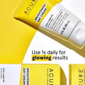 img 1 attached to Experience Radiant Skin With Acure'S Brightening Starter Kit - Featuring Cleansing Gel, Facial Scrub, Day Cream, And Vitamin C & Ferulic Acid Serum