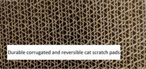 img 2 attached to 🐾 Durable 2 PCS Cardboard Cat Scratch Pad with Reversible 17" Long 8.25" Wide Scratcher