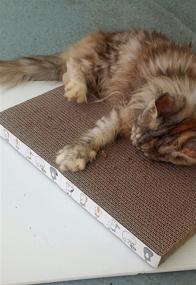 img 1 attached to 🐾 Durable 2 PCS Cardboard Cat Scratch Pad with Reversible 17" Long 8.25" Wide Scratcher