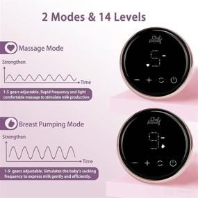 img 3 attached to Powerful Electric Breast Pump with 2 Modes and 9 Levels - Convenient and Portable Double Pump with 24mm and 27mm Massage Flanges, includes 4 Breastmilk Storage Bags