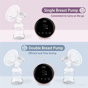 img 1 attached to Powerful Electric Breast Pump with 2 Modes and 9 Levels - Convenient and Portable Double Pump with 24mm and 27mm Massage Flanges, includes 4 Breastmilk Storage Bags