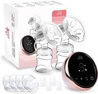 powerful electric breast pump with 2 modes and 9 levels - convenient and portable double pump with 24mm and 27mm massage flanges, includes 4 breastmilk storage bags логотип