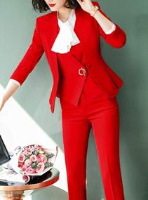 img 1 attached to Professional And Chic: LISUEYNE Women'S Three-Piece Business Suit Set