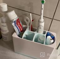 img 1 attached to BPA-Free Plastic Toothbrush Caddy: Luvan Electric Toothbrush Holder For Bathroom Shower Storage Stand review by Charles Lewis