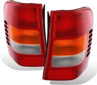 1999-2004 jeep grand cherokee replacement brake tail lights - passenger & driver side | amerilite logo