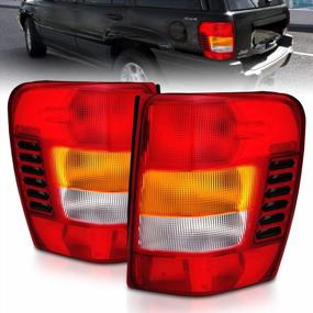 img 2 attached to 1999-2004 Jeep Grand Cherokee Replacement Brake Tail Lights - Passenger & Driver Side | AmeriLite