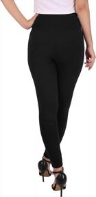 img 2 attached to HDE Plus Size Print Leggings For Women Ultra Soft Full Length Pant Legging