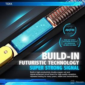 img 3 attached to Tekk Short Antenna - Compatible with 2007-2022 Jeep Wrangler JK JKU JL JLU JT Gladiator Rubicon Sahara - Optimized FM/AM Reception - 4.8 Inches