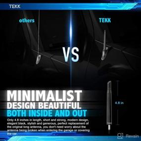 img 1 attached to Tekk Short Antenna - Compatible with 2007-2022 Jeep Wrangler JK JKU JL JLU JT Gladiator Rubicon Sahara - Optimized FM/AM Reception - 4.8 Inches
