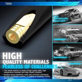 img 2 attached to Tekk Short Antenna - Compatible with 2007-2022 Jeep Wrangler JK JKU JL JLU JT Gladiator Rubicon Sahara - Optimized FM/AM Reception - 4.8 Inches