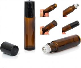 img 2 attached to 10Ml Roller Bottles 24Pack Amber Thick Glass Essential Oil Roller Bottles Stainless Steel Roller Ball With 2 Droppers