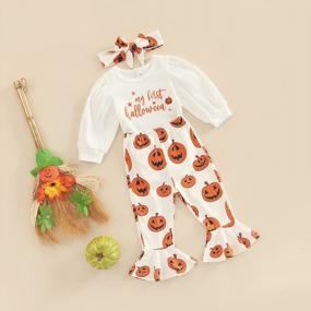 img 3 attached to 0-5T Halloween Outfit Set For Baby Boys And Girls - Infant Newborn Cotton Sweatshirts & Pants Casual Clothes